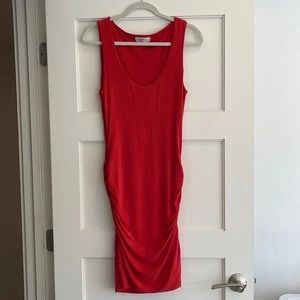 ruched fitted midi dress 3